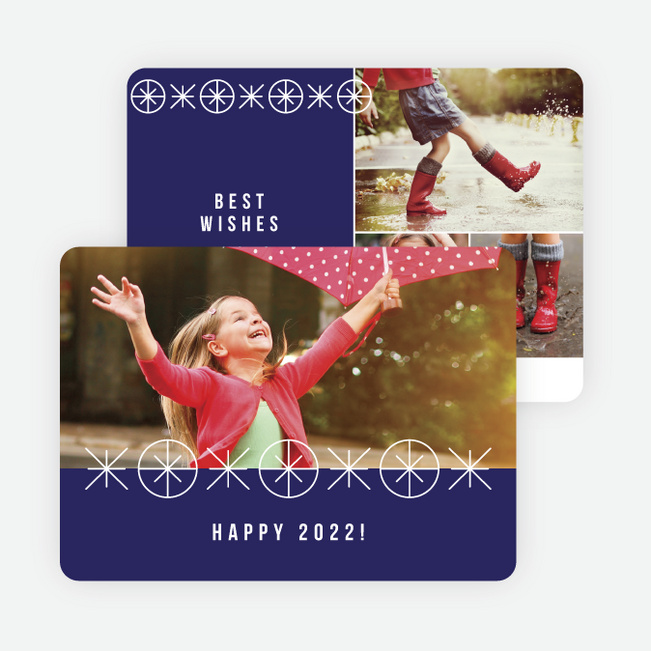 Ornaments Galore New Year Cards - Blue