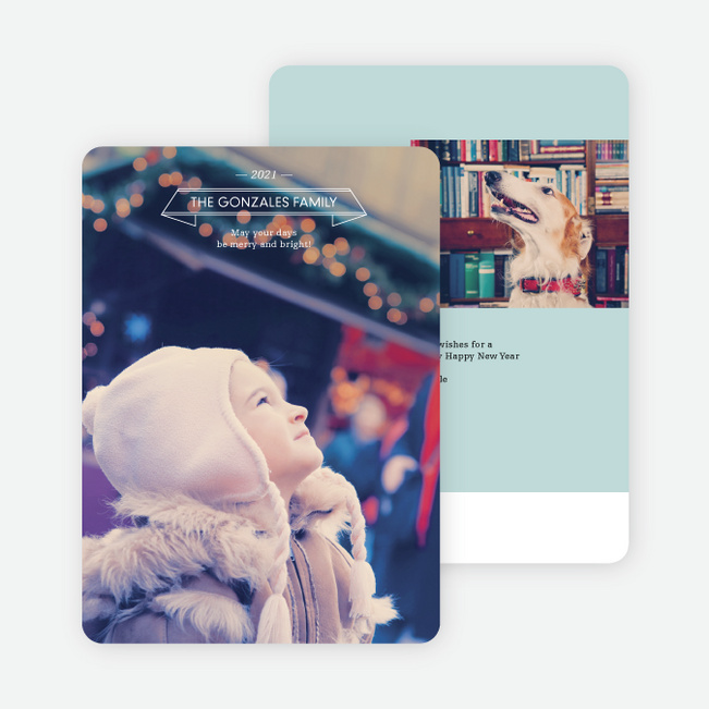 Simple Holiday Cards - Blue