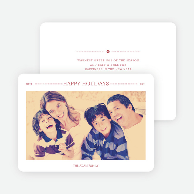 Simply Chic Happy Holiday Cards - Red