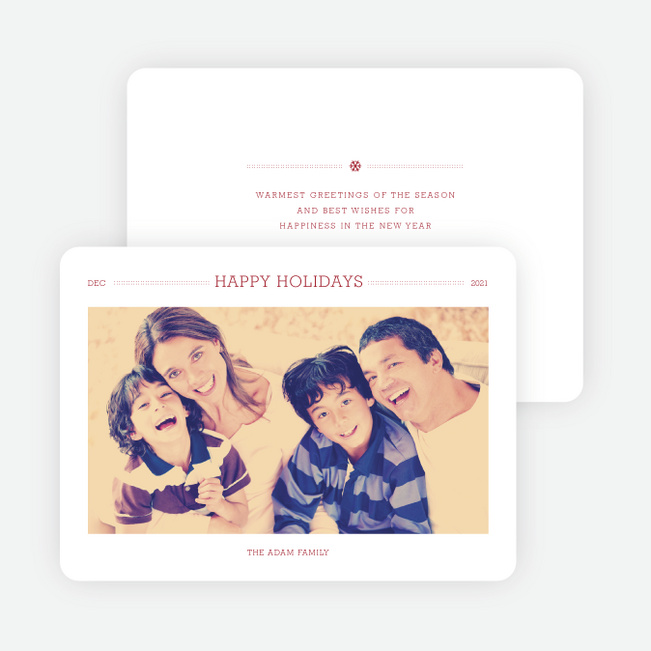 Simply Chic Happy Holiday Cards - Red