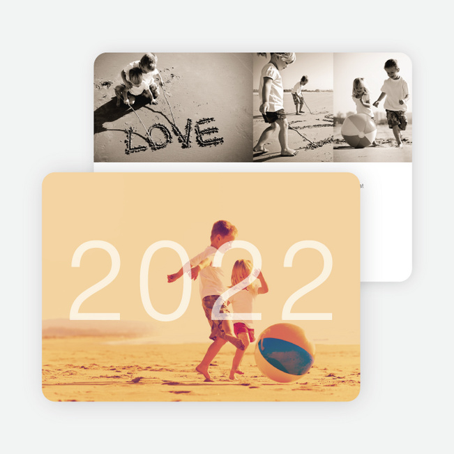 Simply Photo New Year’s Card - White