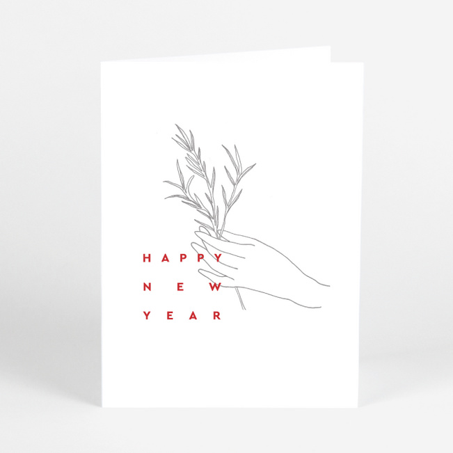 Simply Thoughtful New Year Cards - Red