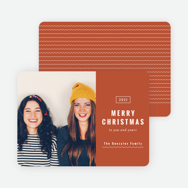 Squiggly Lines Holiday Cards - Red