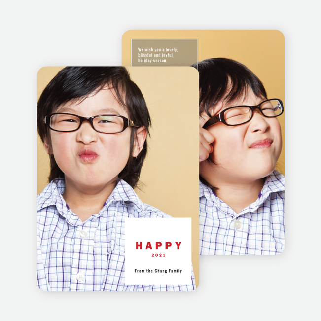 Translucent Wishes Holiday Cards - Red