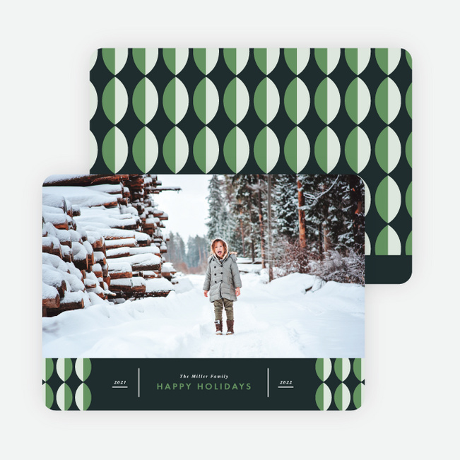 Winter Patterns Holiday Cards - Green