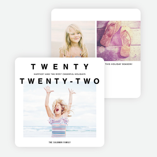 Big Announcement New Year Cards - Black