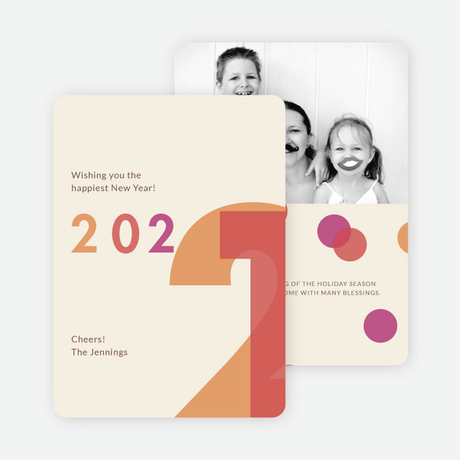 Changing Years New Year Cards - Beige