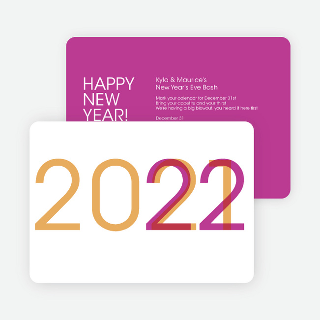 Changing Years New Year’s Party Invitation - Pink