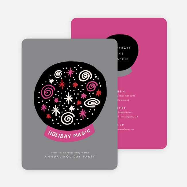 Dazzling Magic Ball Holiday Invitations - Multi