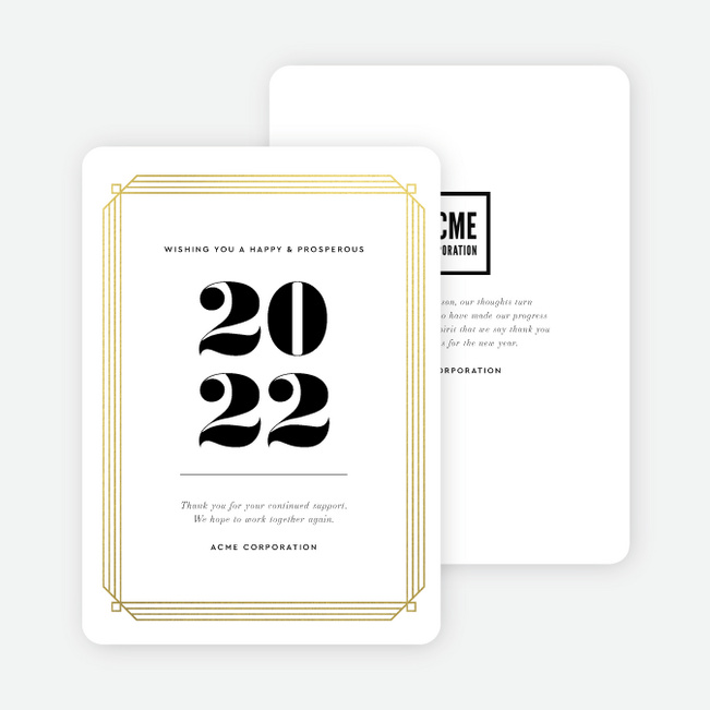 Deco The Halls Business and Corporate Holiday Cards - Yellow