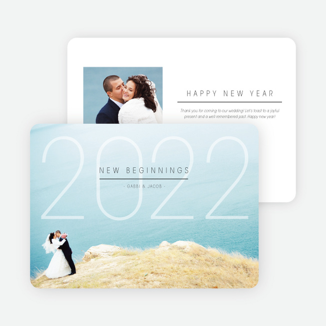 New Beginnings New Year’s Cards - Black