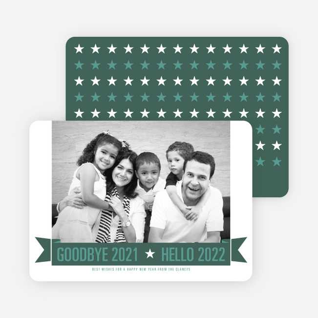 New Year Star Cards - Blue