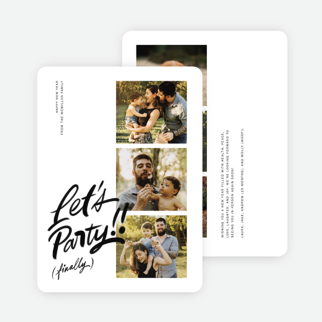 Please Be Better New Year Cards and Invitations - White