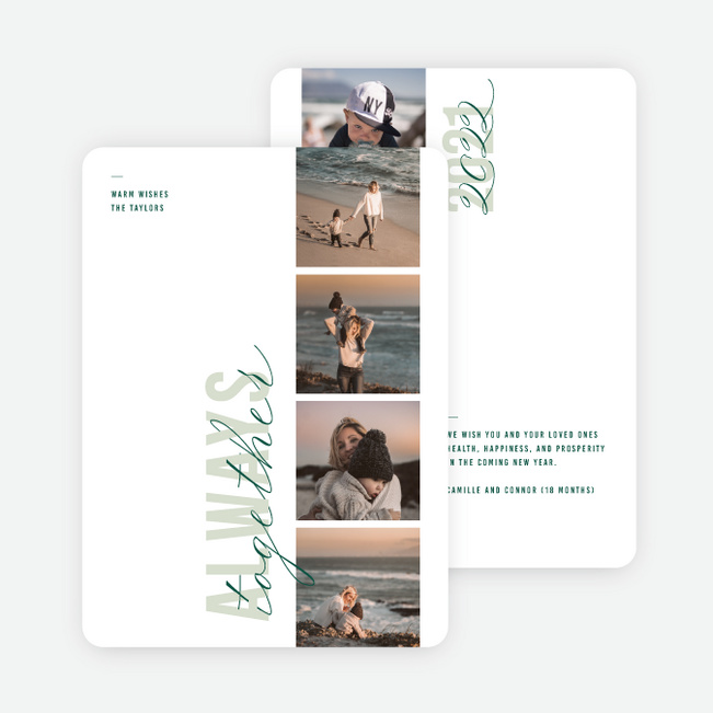 Powerful Message New Year Cards and Invitations - Green