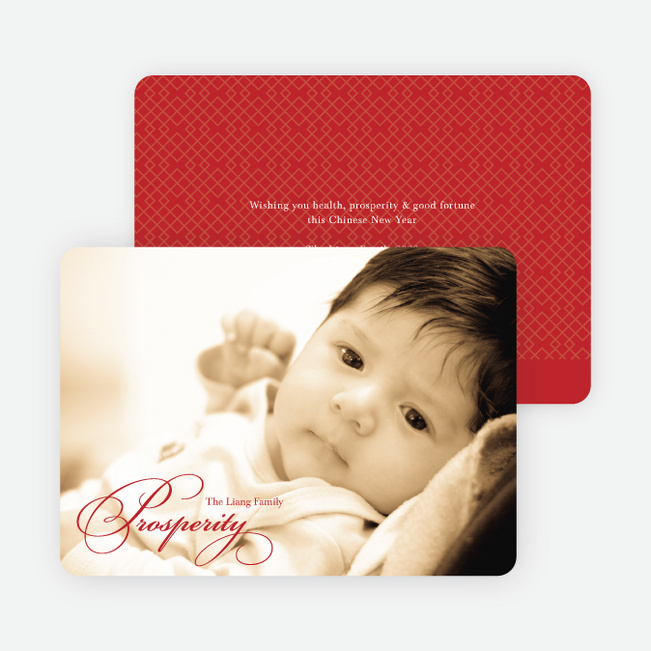Prosperity Chinese New Year Cards - Blue
