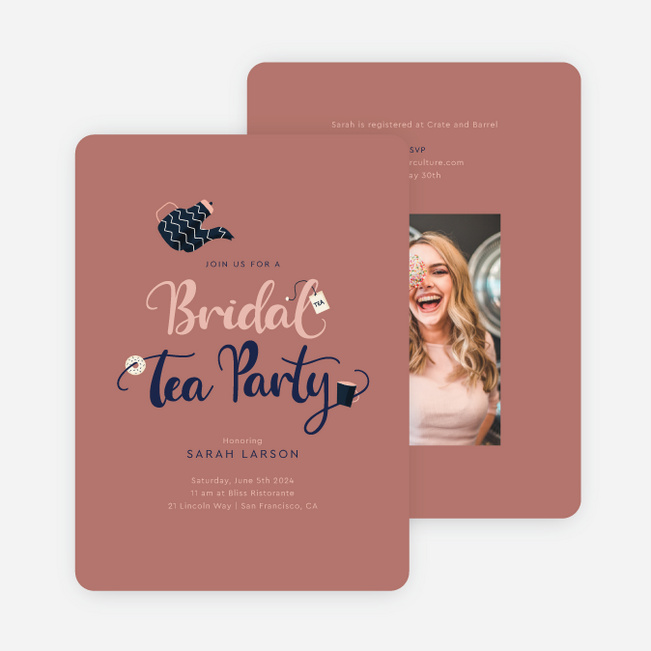 Tea Party Fun Bridal Shower Invitations - Multi