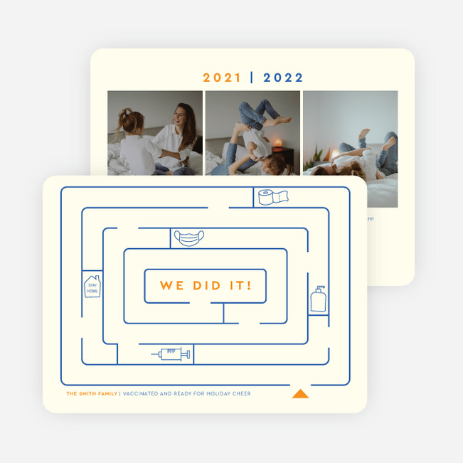 Icon Maze Holiday Cards and Invitations - Beige