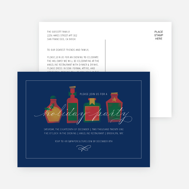 Festive Selection Holiday Invitations - Blue