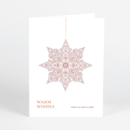 Foil Ornate Snowflake - Pink