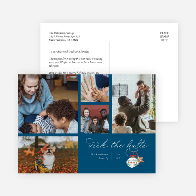 Special Decoration Christmas Cards - Blue