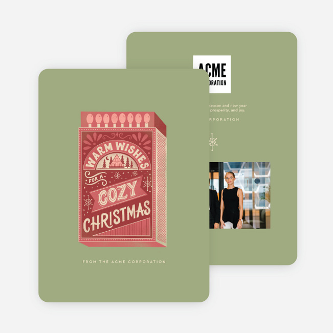 Toasty Matches Corporate Holiday Cards & Corporate Christmas Cards - Multi