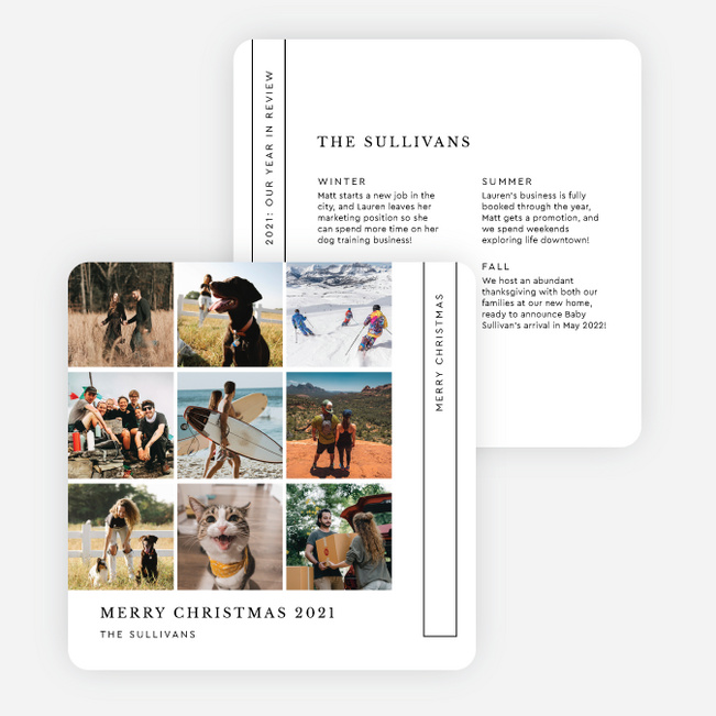 Looking Back Christmas Cards - Black