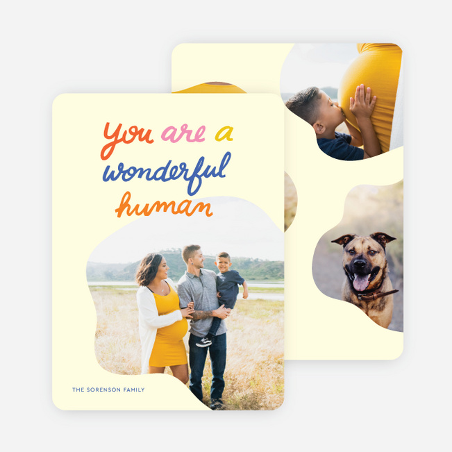 Wonderful Human Holiday Cards and Invitations - Yellow