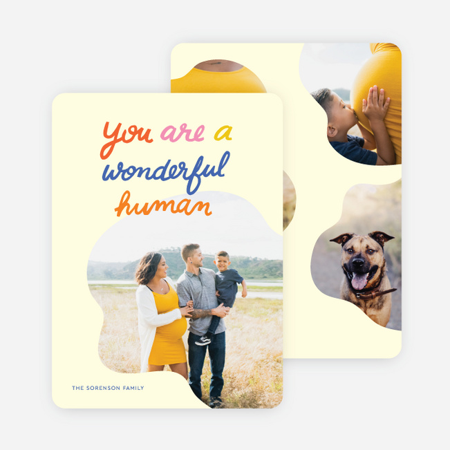 Wonderful Human Holiday Cards and Invitations - Yellow