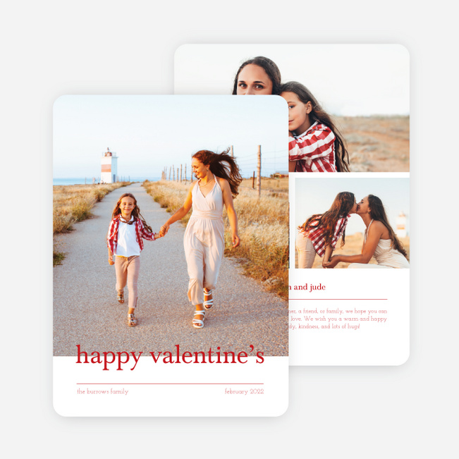 Highlight Reel Valentine’s Day Cards - Red