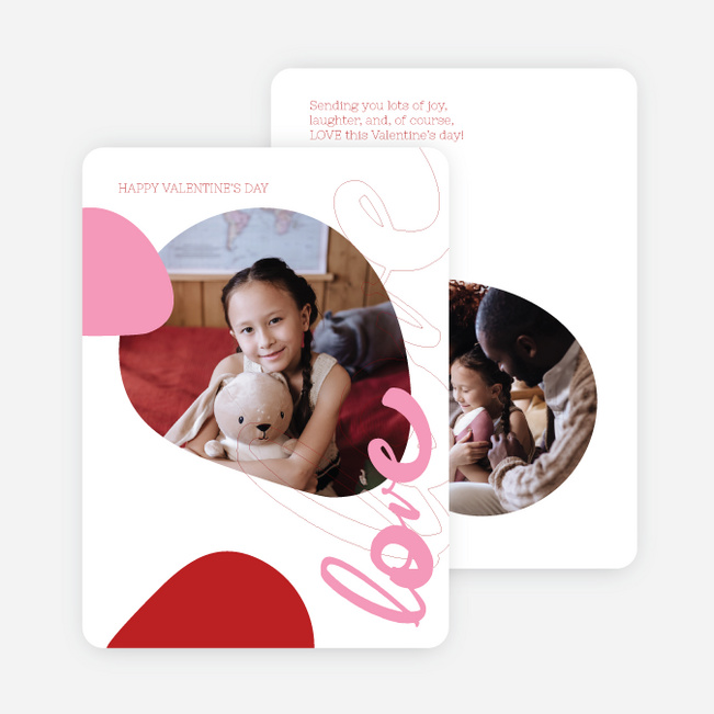 Love Goes Around Valentine’s Day Cards - Pink