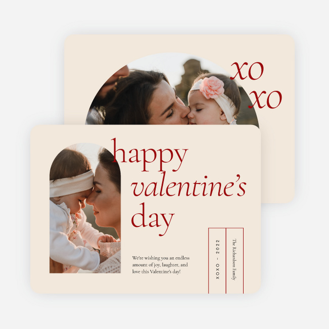 Loving Arch Valentine’s Day Cards - Beige