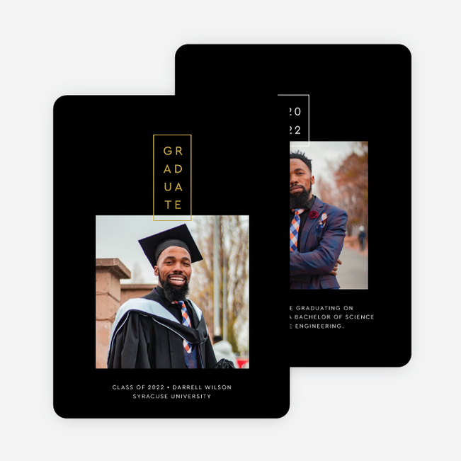 Foil High Achievement Graduation Announcements & Graduation Invitations - Yellow