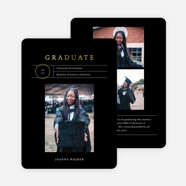 Foil Seal of Excellence Graduation Announcements & Graduation Invitations - Yellow