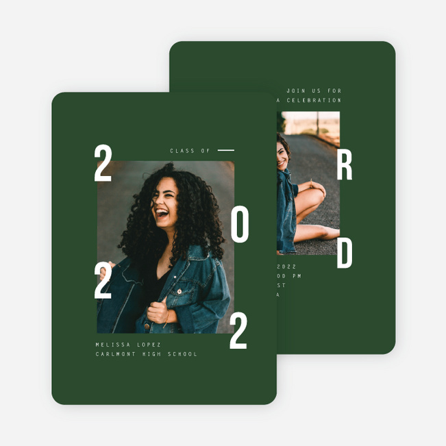 For the Future Graduation Announcements & Graduation Invitations - Green