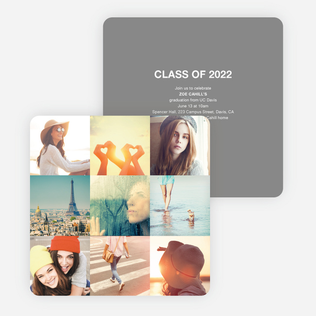 Cherish the Moments Graduation Announcements - Gray