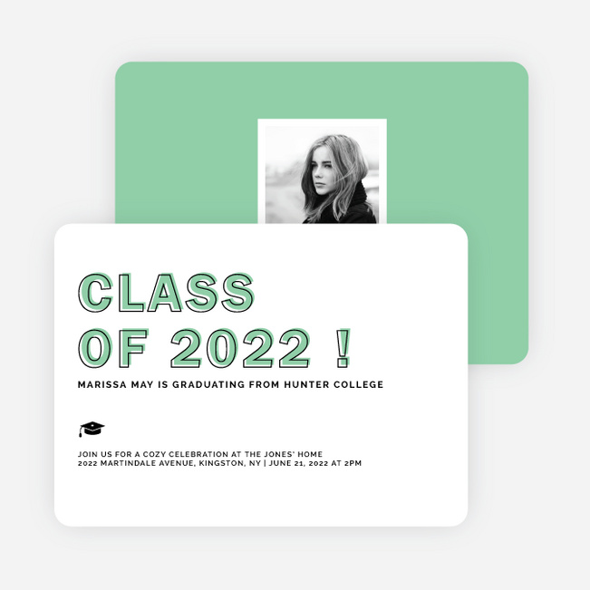 Class-y Graduation Invitations - Green