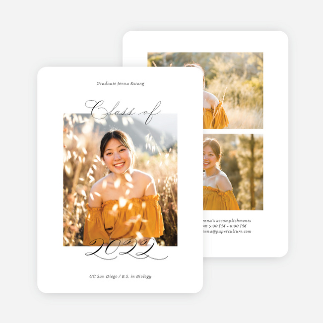 Classy by Design Graduation Announcements & Graduation Invitations - Black