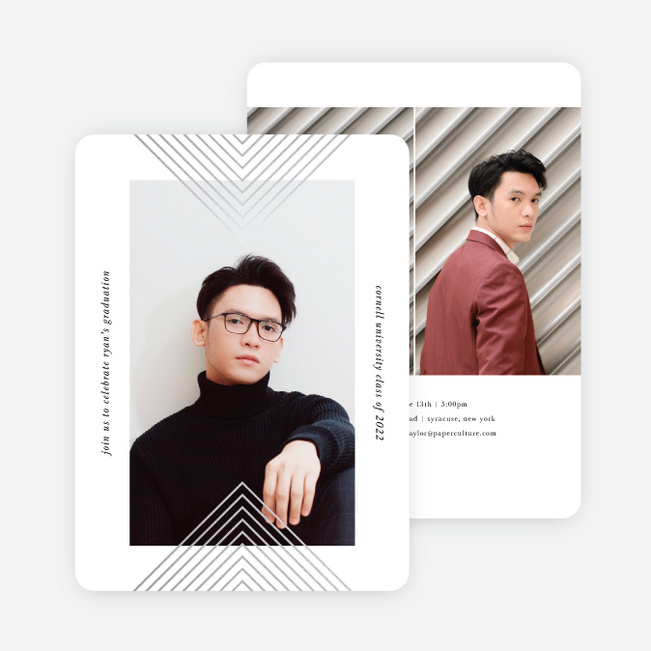 Forward Thinking Graduation Announcements - Gray