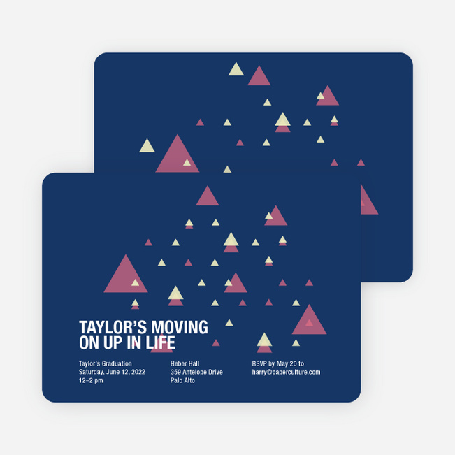 Moving Up Graduation Announcement and Invitation - Dark Slate Blue