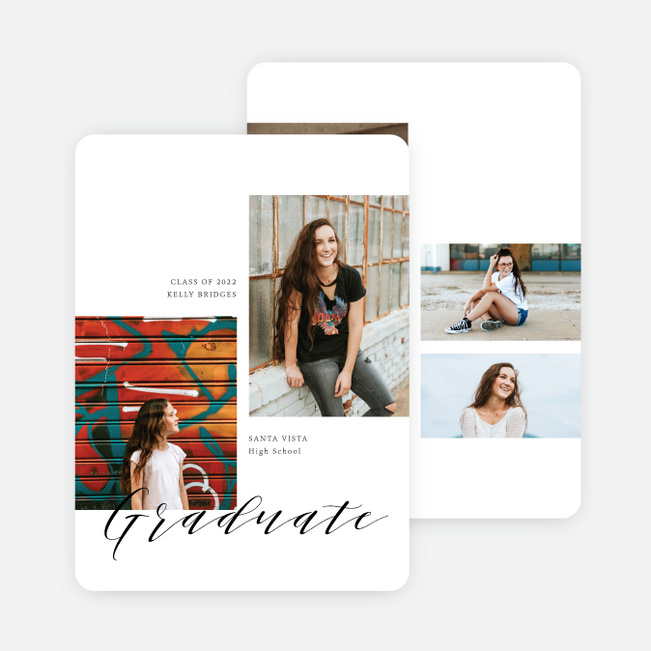 Path to Success Graduation Announcements & Graduation Invitations - Black