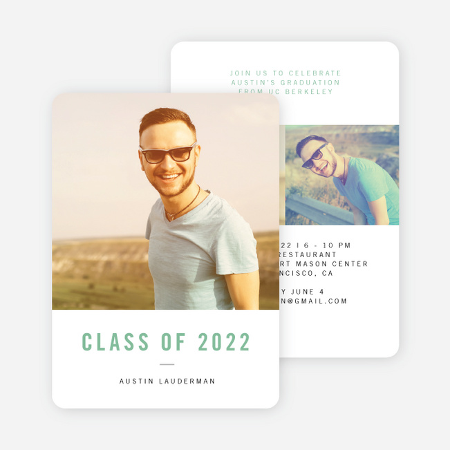 Simple and Classic Graduation Cards - Green