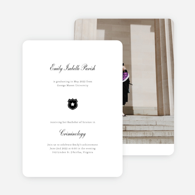 Top of Class Graduation Announcements & Graduation Invitations - White