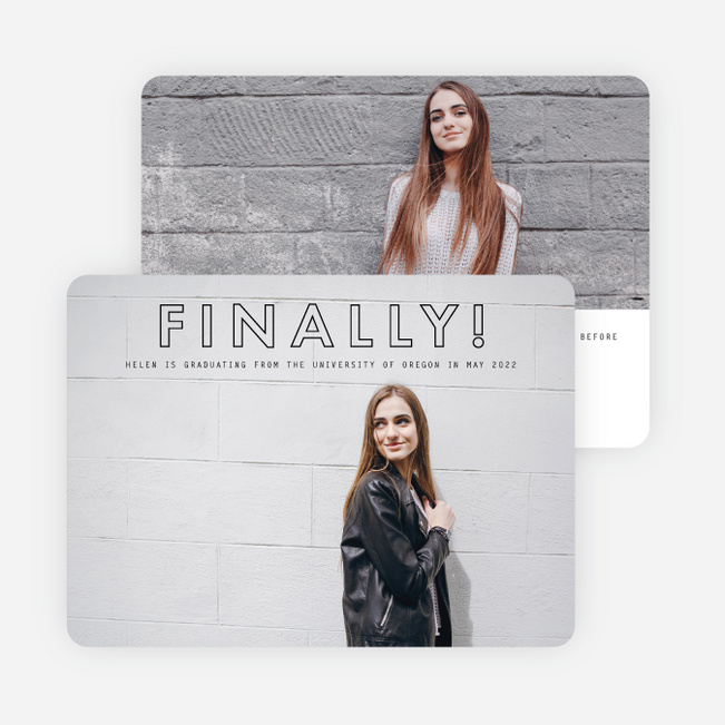 Big News Graduation Announcements - Black
