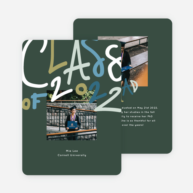Bold And Proud Graduation Announcements & Graduation Invitations - Green