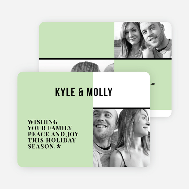 Modern Togetherness Holiday Cards - Green