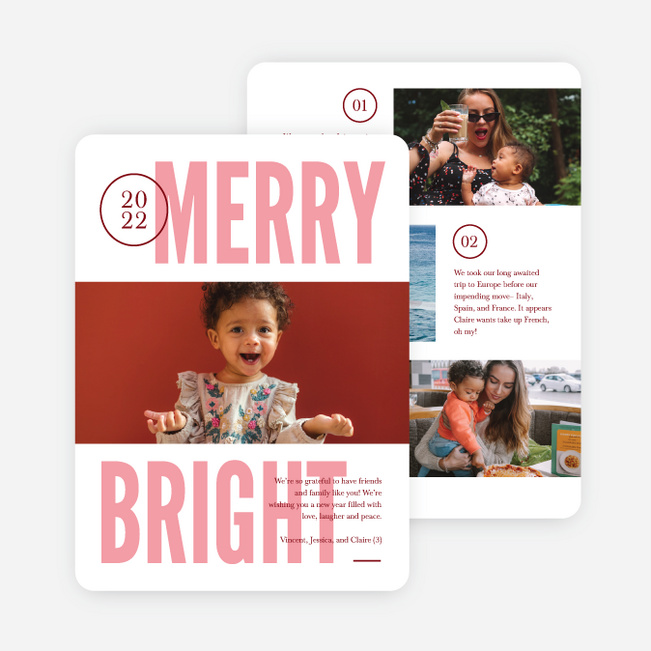 Stamped Memories Holiday cards - Red