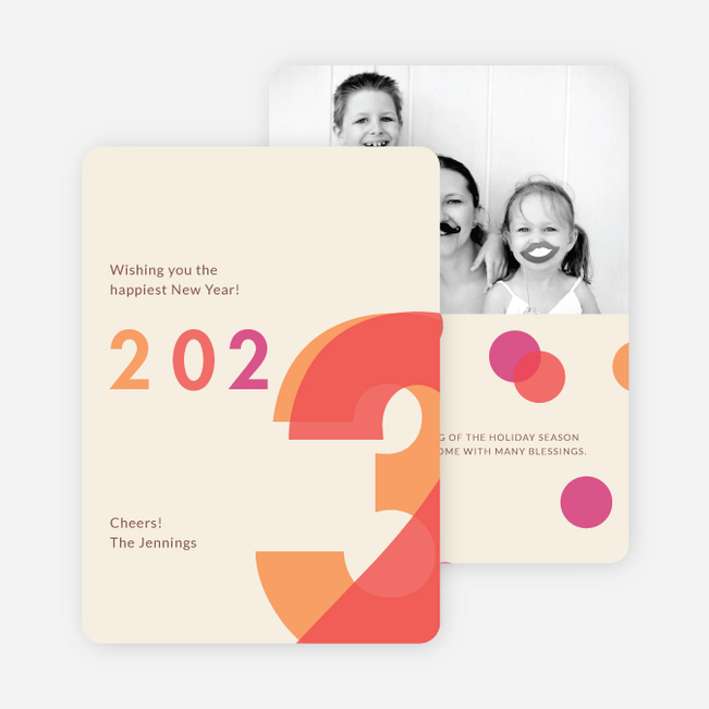 Changing Years New Year Cards - Beige