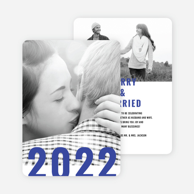 Milestone Year New Year Cards - Blue