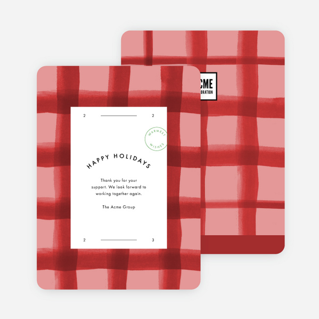 Plaid Perfection Holiday Cards - Red
