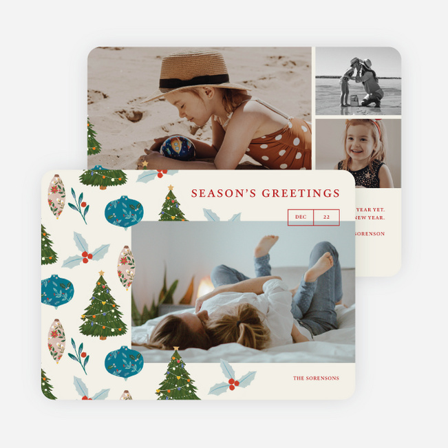 Dressed Trees Holiday Cards and Invitations - Multi